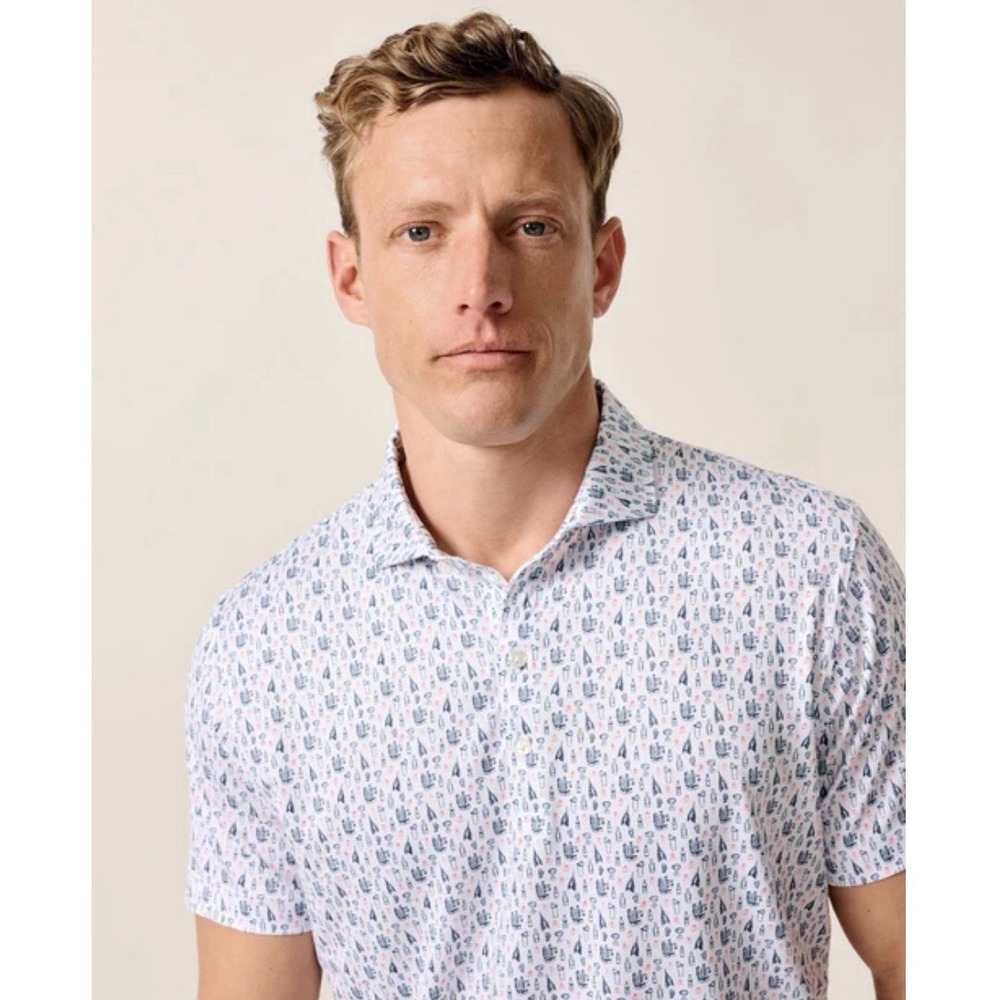 Johnnie-O Printed Performance Jersey Polo Size 3XL - Manhatty XXXL EUC